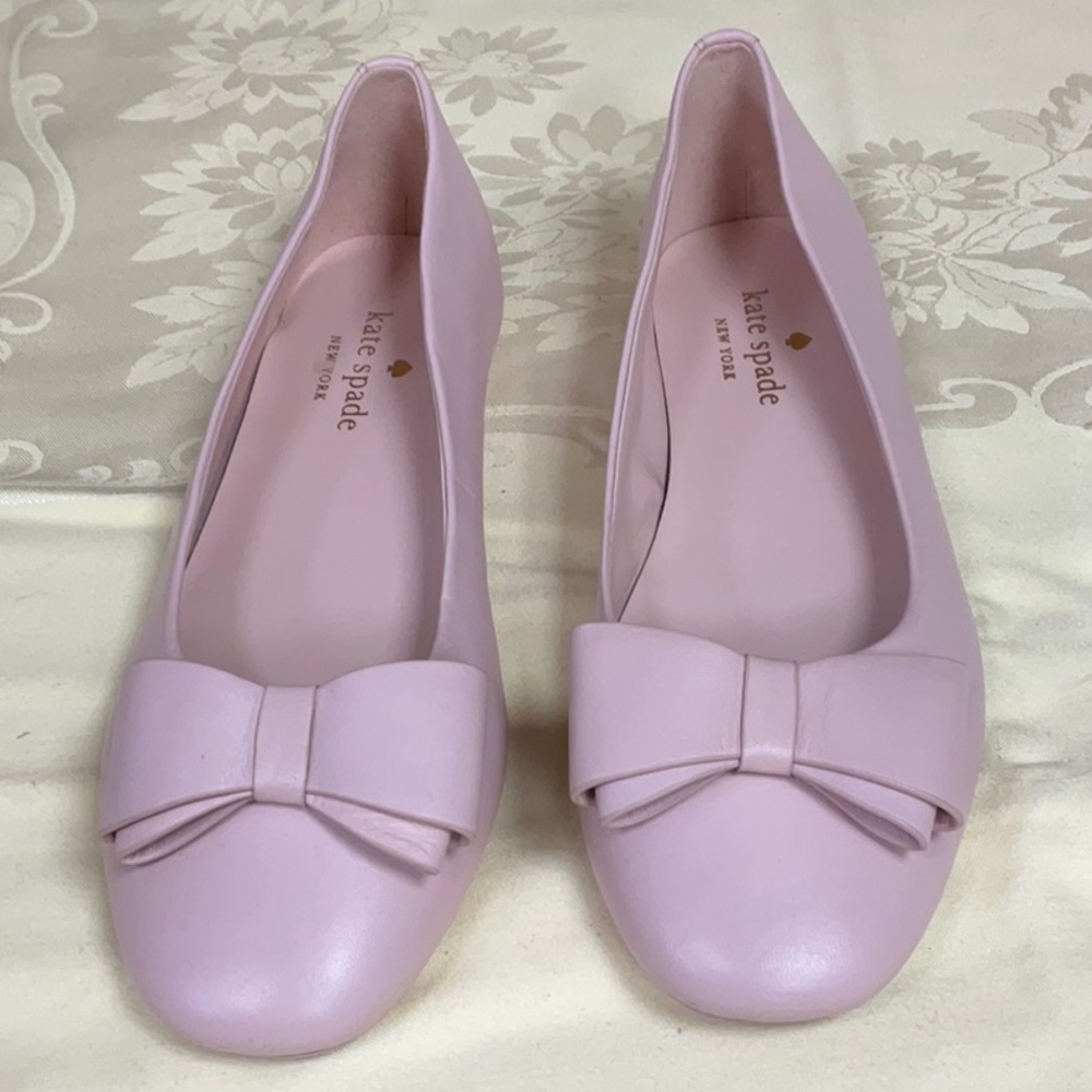 kate spade Pale Pink Bow Ballet Flats
